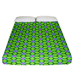 Pattern Green Fitted Sheet (california King Size) by Mariart