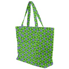 Pattern Green Zip Up Canvas Bag by Mariart