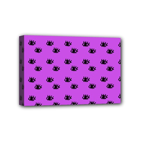 Purple Eyes Mini Canvas 6  X 4  (stretched) by snowwhitegirl