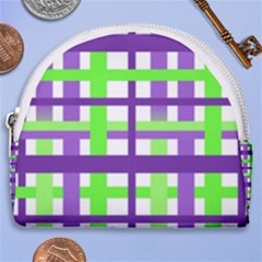 Plaid Waffle Gingham Horseshoe Style Canvas Pouch by HermanTelo