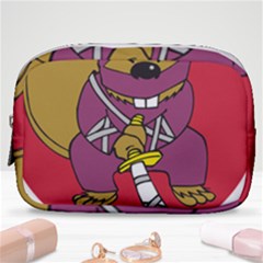 Ninja Beaver Animal Humor Joke Make Up Pouch (small) by Sudhe