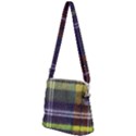 Yellow Plaid Flannel Zipper Messenger Bag View2