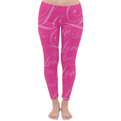 Pinklove Classic Winter Leggings by designsbyamerianna