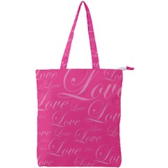 Pinklove Double Zip Up Tote Bag by designsbyamerianna