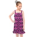 Floral To Be Happy Of In Soul And Mind Decorative Kids  Overall Dress View1