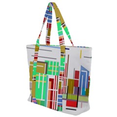 Business Finance Statistics Graphic Zip Up Canvas Bag by Simbadda