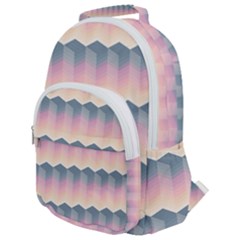 Seamless Pattern Background Block Rounded Multi Pocket Backpack by Simbadda