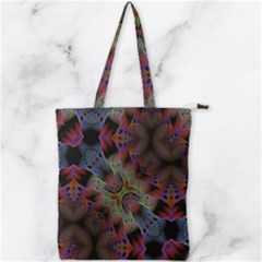 Animated Ornament Background Fractal Art Double Zip Up Tote Bag by Simbadda