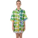 Background Colorful Geometric Quarter Sleeve Kimono Robe View1