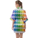 Background Colorful Geometric Quarter Sleeve Kimono Robe View2