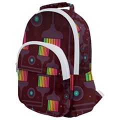 Non Seamless Pattern Background Rounded Multi Pocket Backpack by Simbadda