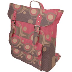 Background Tribal Ethnic Red Brown Buckle Up Backpack by Simbadda