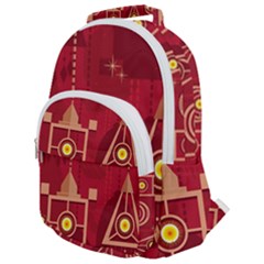 Background Objects Stylized Rounded Multi Pocket Backpack by Simbadda