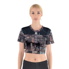 Architecture Buildings City Cotton Crop Top by Simbadda