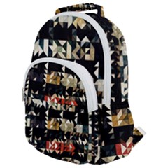 Art Design Color Banner Wallpaper Rounded Multi Pocket Backpack by Simbadda