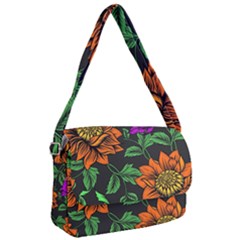 Floral Background Drawing Courier Bag by Simbadda