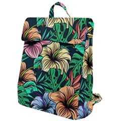 Hibiscus Flower Plant Tropical Flap Top Backpack by Simbadda