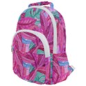 Leaves Tropical Reason Stamping Rounded Multi Pocket Backpack View1