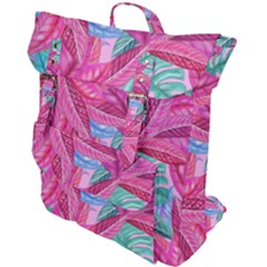 Leaves Tropical Reason Stamping Buckle Up Backpack by Simbadda