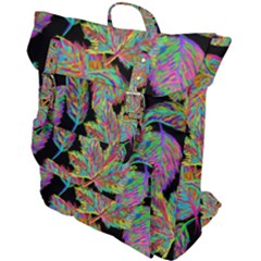 Autumn Pattern Dried Leaves Buckle Up Backpack by Simbadda