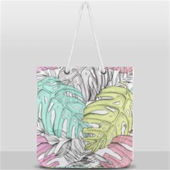 Leaves Tropical Plant Summer Full Print Rope Handle Tote (large) by Simbadda