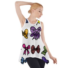 Bows Cartoon Ribbon Side Drop Tank Tunic by Bajindul