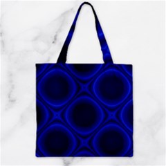 Abstract Background Design Blue Black Zipper Grocery Tote Bag by Sudhe