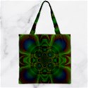 Abstract Background Design Green Zipper Grocery Tote Bag View2