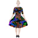 Abstract Fractal Artwork Colorful Quarter Sleeve A-Line Dress View2