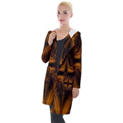 Background Pattern Yellow Gold Black Hooded Pocket Cardigan by Sudhe