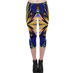 Artwork Fractal Allegory Art Capri Leggings  by Sudhe