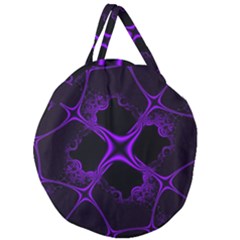 Abstract Fractal Art 3d Artwork Giant Round Zipper Tote by Sudhe