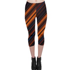 Background Pattern Lines Capri Leggings  by Sudhe