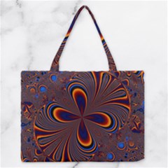 Abstract Fractal Background Pattern Zipper Medium Tote Bag by Sudhe