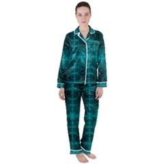 Abstract Art Design Digital Art Satin Long Sleeve Pyjamas Set by Pakrebo