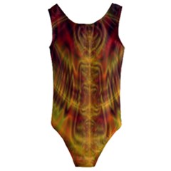 Abstract Art Artwork Fractal Design Kids  Cut-out Back One Piece Swimsuit by Pakrebo