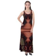 Art Fractal Artwork Creative Sleeveless Velour Maxi Dress by Pakrebo