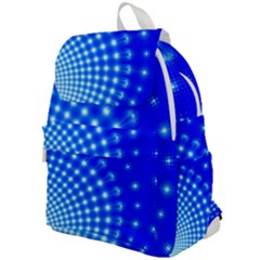 Digital Arts Fractals Futuristic Blue Top Flap Backpack by Pakrebo