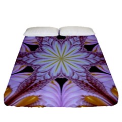 Abstract Flower Artwork Art Fitted Sheet (queen Size) by Pakrebo