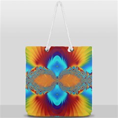 Artwork Digital Art Fractal Colors Full Print Rope Handle Tote (large) by Pakrebo