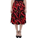 Red Chili Peppers Pattern  Classic Midi Skirt View1