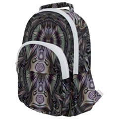 Digital Art Fractal Artwork Rounded Multi Pocket Backpack by Pakrebo