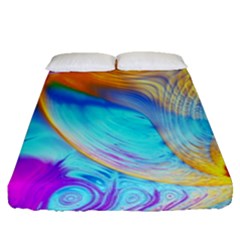 Artwork Digital Art Fractal Colors Fitted Sheet (queen Size) by Pakrebo