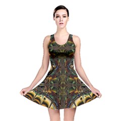 Abstract Art Artwork Fractal Pattern Reversible Skater Dress by Pakrebo