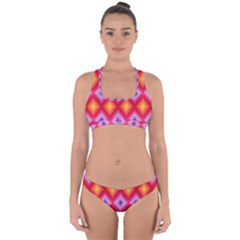 Texture Surface Orange Pink Cross Back Hipster Bikini Set by Mariart