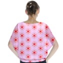 Texture Star Backgrounds Pink Batwing Chiffon Blouse View2