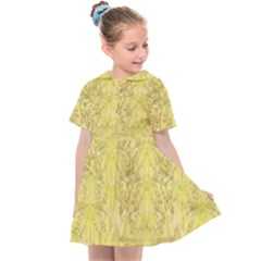 Flowers Decorative Ornate Color Yellow Kids  Sailor Dress by pepitasart