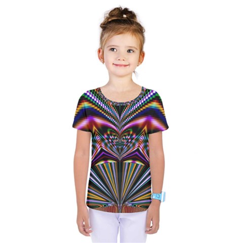 Abstract Art Artwork Fractal Design Kids  One Piece Tee by Pakrebo