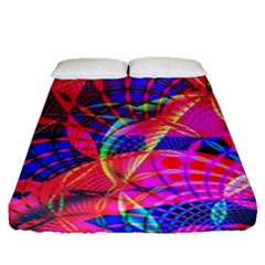 Design Background Concept Fractal Fitted Sheet (queen Size) by Pakrebo