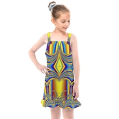 Abstract Art Design Digital Art Kids  Overall Dress by Pakrebo